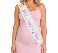 Merrystorm Ice Cream Mommy of Twins Sash Twins Baby Shower Decorations