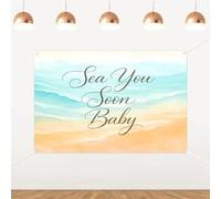 Merrystorm Sea You Soon Baby Shower Backdrop Coastal Beach Ocean Decorations Nautical Sea Animals Baby is on the Way Party Backdrop Summer Under the Sea Wall Photo Background Decor 5x3ft
