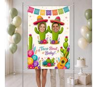 Merrystorm Taco Bout a Baby Cactus Photo Booth Prop Backdrop Decor 5×3ft
