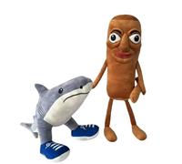 MerryToonLand Cute Shark Plush, Adorable Tralalero Tralala Plush for Kids and Adults, for Fans, Brainrot Toy for Imaginative Play (brown+grey)