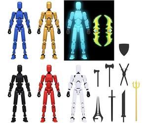 MerryXD 6 Pack Assembly Completed T13 Action Figure,Dummy Nova Titan Lucky 13 Action Figure 3D Printed Multi-Jointed Movable Toy