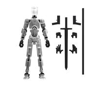 MerryXD Titan 13 3D Printed Multi-Jointed Movable Action Figure, Nova 13 Dummy 13 Toy for Boy Clear