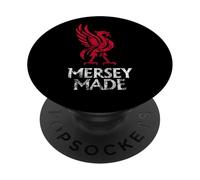 Mersey Made Liverpool England Liver Bird Distressed Print PopSockets Adhesive PopGrip