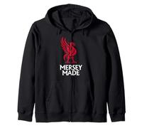 Mersey Made Liverpool England Liver Bird Zip Hoodie