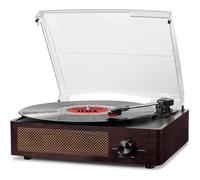 Mersoco Vintage Bluetooth Record Player Belt-Driven 3-Speed Turntable