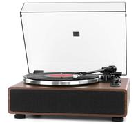 Mersoco Vinyl Record Player with Magnetic Cartridge, High Fidelity Belt Drive Turntable with Built-in Speakers, Bluetooth Playback and Aux-in Functionality, Auto Off