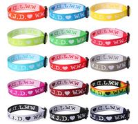 Mersper 15/30/45Pack WWJD Bracelets for Men Women, Adjustable Religious Wristband Bulk, What Would Jesus Do Woven Bracelet Christian Gifts for Church Events, Harvest Festivals, L, Cotton, no gemstone