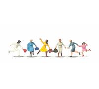 Merten 210971 Running Women Travellers (6) Figure Set HO