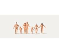 Family on the Nudist Beach (7) Figure Set Merten 0212533