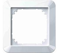 Merten 1M Frame Finger Plate Surround for Single Socket/Switch - Glossy Polar White - 389119