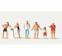 Merten 2524 Beachgoers At Stand Pre Painted H0/00 1:87Scale (6) Figure Set 2nd