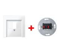 Merten 467014 Speaker Insert 2-fold + System M Polar White Glossy 296019