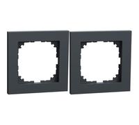 Merten M Pure Frame 1 Compartment, Anthracite, Single, Switch Plate, Compatible with Merten Devices (Pack of 2)