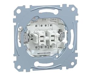 Merten MEG3155-0000 Double push-button insert make contact 1 pole, 10 A, AC 250 V, plug-in terminals