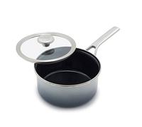 Merten & Storck European Crafted Steel Core Enameled Cookware, 2.1QT Saucepan Pot with Lid, Induction, PFAS & PTFE Free, Dishwasher Safe, Oven & Broiler Safe, Cloud Grey