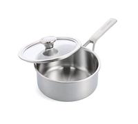 Merten & Storck Tri-Ply Stainless Steel Induction 16cm/1.5 Litre Saucepan Pot with Lid, Multi Clad, Oven Safe, Silver