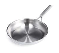 Merten & Storck Tri-Ply Stainless Steel Induction 26cm Frying Pan Skillet,Professional Cooking,Multi Clad,Heats Evenly,Drip-Free Pouring Edges,Browning,Induction,Durable,Oven Safe up to 315˚C,Silver