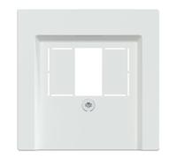 Merten System M 296025 Central Plate for TAE Audio USB Active White Glossy