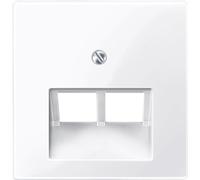 Merten System M 296125 Central Plate for UAE Insert 2-Way Glossy Active White
