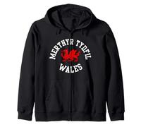 Merthyr Tydfil Welsh Dragon Suitable for Kids Men Women Zip Hoodie