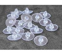 Mertia Clear Silicone Earring Backs for Studs - Pack of 200 Soft Plastic Safety Back Stoppers, Secure Anti-Loss Replacement Earring Stopper for Women