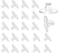 MERTIA JEWELS (200 Pcs Or 100 Pairs Approx Earring Backs for Droopy Ears/Earring Backs Hypoallergenic (Earring Back Stopper Original (200 Pcs Approx, Premium)(Clear- No Colour Trasparent))