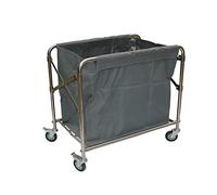 MERTNK Movable Carts, Kitchen Storage Hand Trucks, Commercial Executive Series Stainless Steel Folding Laundry Sorter Cart with Wheels Sturdy, Bags