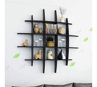 MERTNK Storage Racks Wall Shelves Floating Shelf Bookshelf Wall Mounted Division Plate Floating Shelves Cd Rack Man-Made Board Display Stand/Black/120 X 16 X 120Cm
