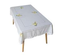 MERTNK Tablecloths Decorative Tablecloth Good Cotton Linen Pure Color Table Cloth Rectangle Printed Table Cover Suitable for Home Dining Decoration/Daffodil/140X220Cm