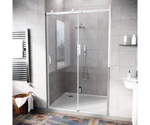 Merton 1200mm Frameless Sliding Shower Enclosure 8mm Clear Tempered Glass