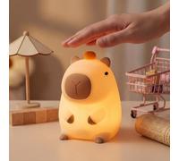 MERTTURM Capybara Night Light, Capybara LED Touch Light with Timer, Dimmable Rechargeable Children’s Night Lamp for Bedroom Decor, Silicone Nursery Beside Lamp Cute Birthday Gift for Kid/Baby/Girl/Boy