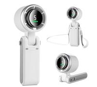 MERTTURM Handheld Portable Fan, Mini Personal Foldable Small Hand Fan with LED Display, 5 Speeds Adjustable 3600mAh USB Rechargeable Powerful Cooling Turbo Desk Fan for Travel/Outdoor/Home/Office