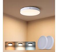 MERTTURM Motion Sensor Ceiling Light Indoor, Wireless Rechargeable LED Bathroom Shower Lights with Remote Control, 10000mAh Battery Operated Dimmable Wall Lamp for Bedroom/Closet/Kitchen/Hallway-2Pcs