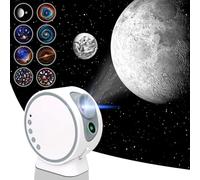 MERTTURM Planetarium Projector, Galaxy Star Light for Bedroom, HD Replaceable 8 Film Discs & Adjustable Focus Lens, Timed Ceiling Light With BT Speaker & White Noise