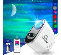 MERTTURM Starry Sky Projector, Smart Star Projector, Lamp, 3D Galaxy with Voice Control, Timer, Bluetooth Speaker, Night Light for Kids, Room, Decoration, Birthday Gift