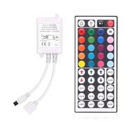 Meruido LED Lights Remote Control, 44 Key Wireless IR Remote Controller with 1 Ports RGB LED Connector, LED Box for SMD3528 5050 LED Strip Lights (44key 1 Ports hezi 02)