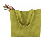 Mervokl Large Mesh Beach Bag Breathable Tote Shoulder Bag for women- 17.7 × 15.7 × 2.8 inches Personalized Cross-Stitch Handbag for Vacation, Shopping, Travel Essentials