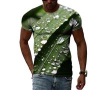 MERVOS Creative 3D teardrop pattern T-shirt men's and women's summer casual fun printing trend short sleeve top