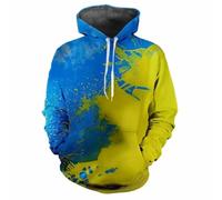 MERVOS Geometric Gradient Pattern 3D Printed Loose Comfortable Unisex Casual Sports Hoodie for Boys and Girls