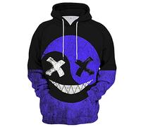 MERVOS Purple Devil Smiley Hoodie Winter 3D Print Men's & Women's Streetwear Sweatshirt Jacket
