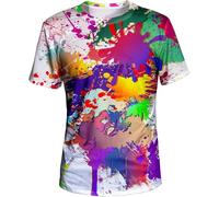 MERVOS Summer 3D graffiti art print T shirt retro hip-hop street style unisex round neck short sleeve top