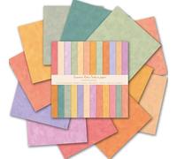 MerwDeeyt 24 Sheets Boho Pattern Scrapbook Paper 12x12 Inch Double-Sided Decoupage Sheets Patterned Decorative Paper for DIY Card Making Wrap Decoration-Bright Color