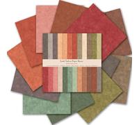 MerwDeeyt 24 Sheets Boho Pattern Scrapbook Paper 12x12 Inch Double-Sided Decoupage Sheets Patterned Decorative Paper for DIY Card Making Wrap Decoration-Dark Color