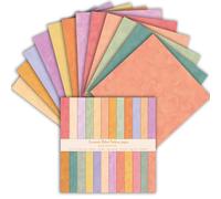 MerwDeeyt 24 Sheets Boho Pattern Scrapbook Paper 6x6 Inch Double-Sided Decoupage Sheets Patterned Decorative Paper for DIY Card Making Wrap Decoration-Bright Color