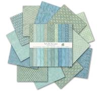 MerwDeeyt 24 Sheets Boho Scrapbook Paper 12x12 Inch Double-Sided Decoupage Papers Scrapbooking Paper Patterned Decorative Papers for DIY Card Making Wrap Decoration-Blue