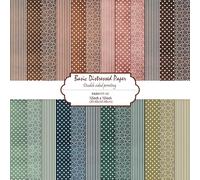 MerwDeeyt 24 Sheets Dot Pattern Scrapbook Paper 30.5x30.5cm Double-Sided Decoupage Papers Dark Boho Scrapbooking Paper Patterned Decorative Papers for Journaling Supplies Wrap Decoration