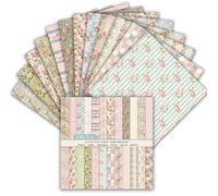 MerwDeeyt 24 Sheets Flower Pattern Scrapbook Paper 6x6 Inch Double-Sided Decoupage Papers Patterned Decorative Paper Scrapbooking Papers for DIY Card Making Wrap Decoration