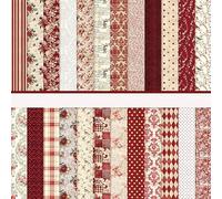MerwDeeyt 24 Sheets Flower Scrapbook Paper 30.5x30.5cm 160gsm Double-Sided
