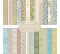 MerwDeeyt 24 Sheets Vintage Scrapbook Paper 30.5x30.5cm Double-Sided Decoupage Papers Texture Scrapbooking Papers Patterned Decorative Paper for DIY Card Making Wrap Decoration