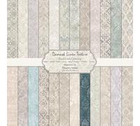 MerwDeeyt 24 Sheets Vintage Scrapbook Paper 30.5x30.5cm Double-Sided Decoupage Papers Texture Scrapbooking Papers Patterned Decorative Paper for DIY Card Making Wrap Decoration